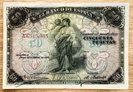 50 Pesetas Spanien 1906!!! Rarität!!!