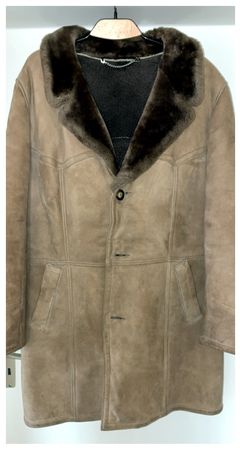 Manteau d'hiver chaud en peau de mouton véritable, taille L