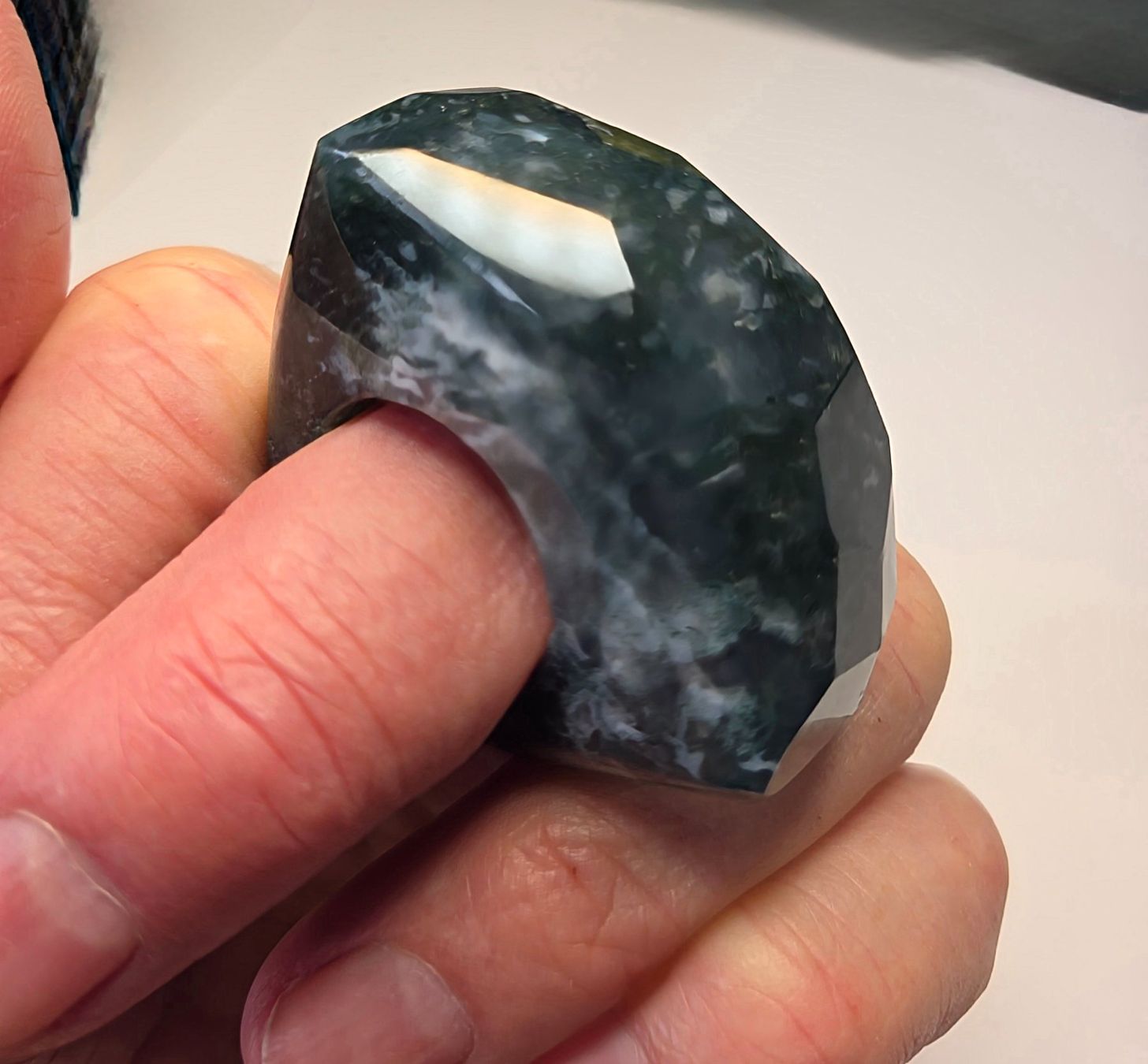 Bagues: Moss Agate Fullstone Fingerring – Neuf (Voir description) à Zürich par benedikt12