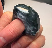 Moss Agate Fullstone Fingerring