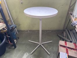 Bistrotisch klappbar in weiss d75cm, h115cm