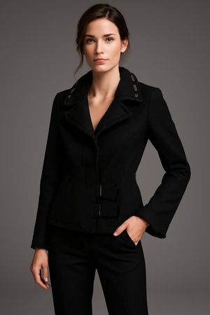 Nile Designer Blazer verspielte Jacke 100% Wolle S NP 259.-