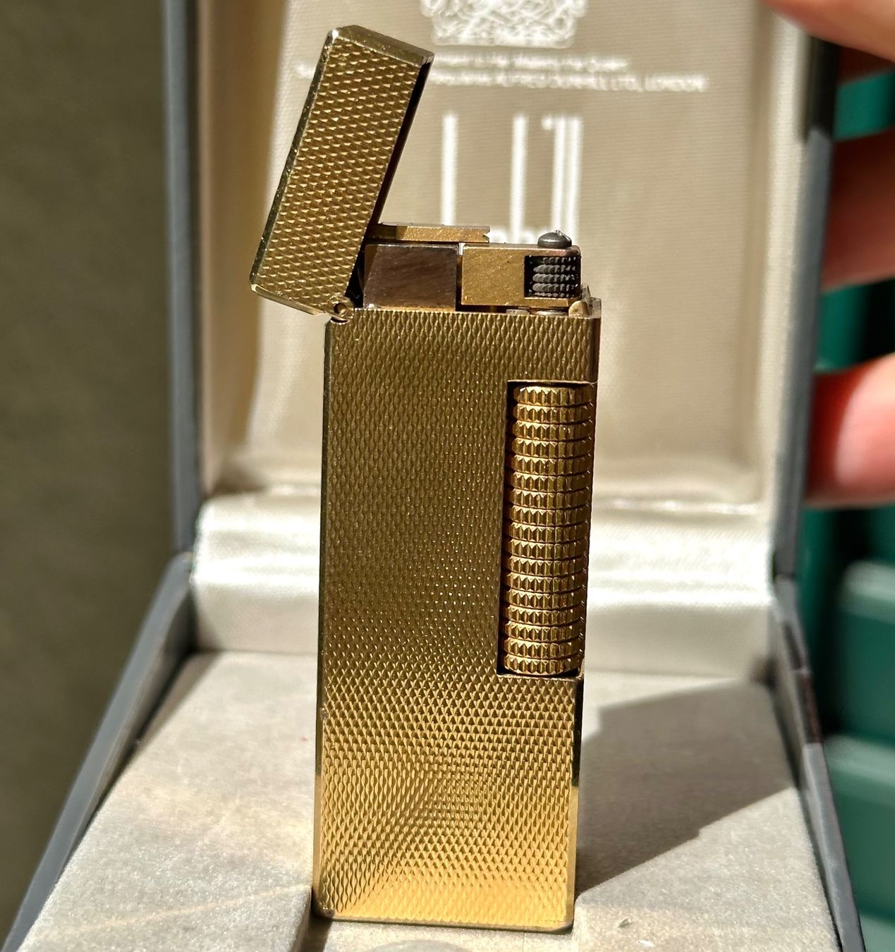 Dunhill Accendini: Dunhill Rollagas Barley, Swiss Made, box papers – Usato da Zürich venduto da RatsTreasure 4