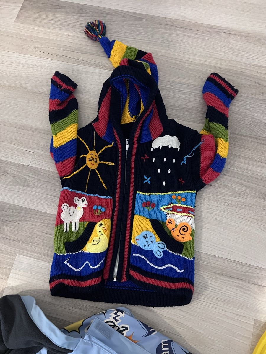 Jacken & Mäntel: Kinder Strickjacke mit Kapuze – Gebraucht aus Arch von Winniepooh6
