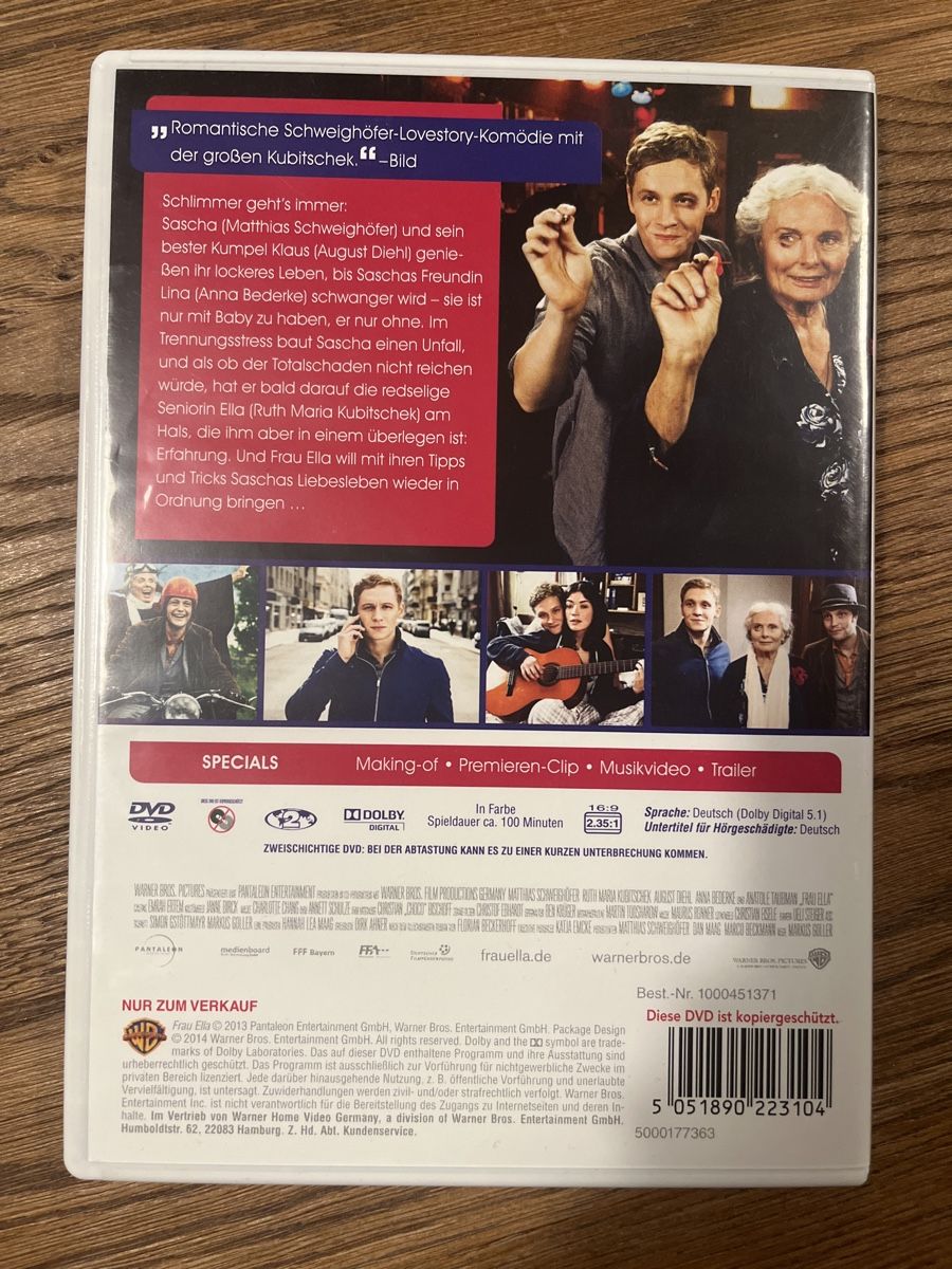 Tutti i DVDs: Frau Ella mit Matthias Schweighöfer – Usato da Glarus venduto da Greenday 1