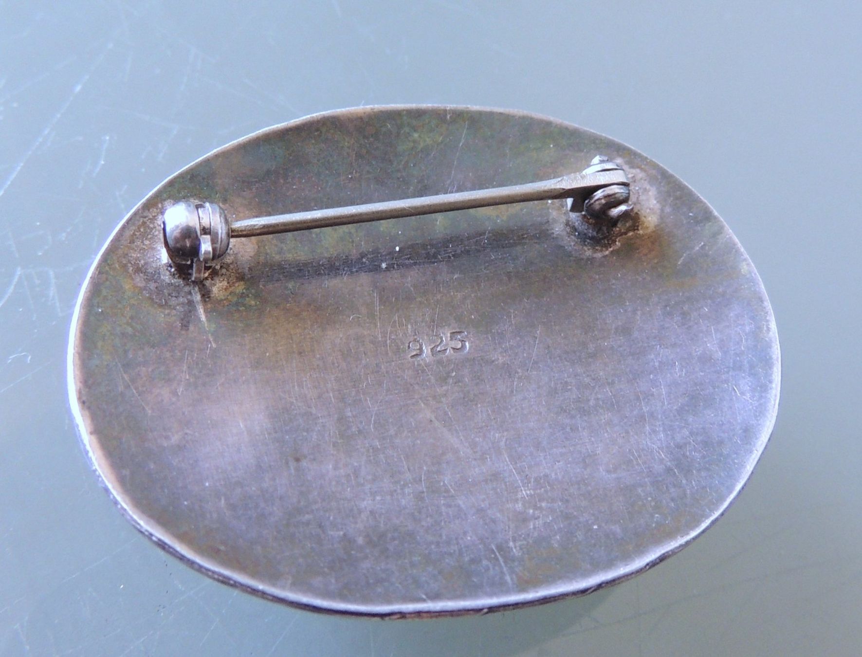 Spille & Fermagli: Silber 925 Lapislazuli Brosche 40 x 32 mm – Usato da Waldenburg venduto da schaller707 4