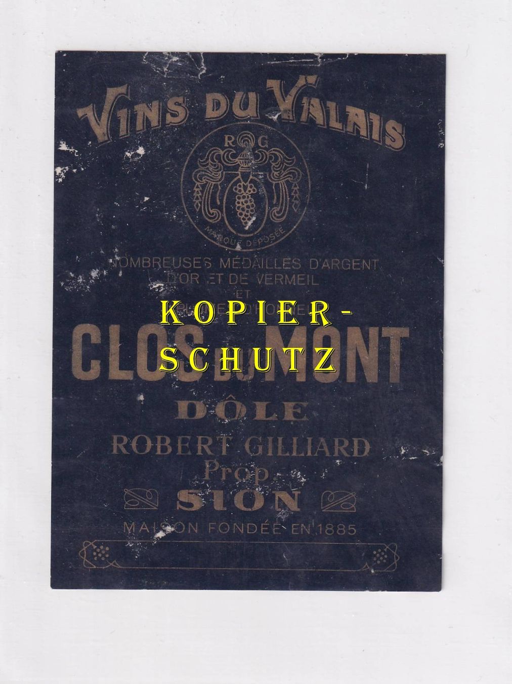 Papier: Etikette - Dôle "Clos du Mont" /bd – D'occasion à Hombrechtikon par Rudolf07
