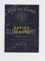 Etikette - Dôle "Clos du Mont" /bd