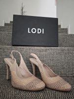 LODI Slingpumps, Gr. 38, Rosé, mit Strass