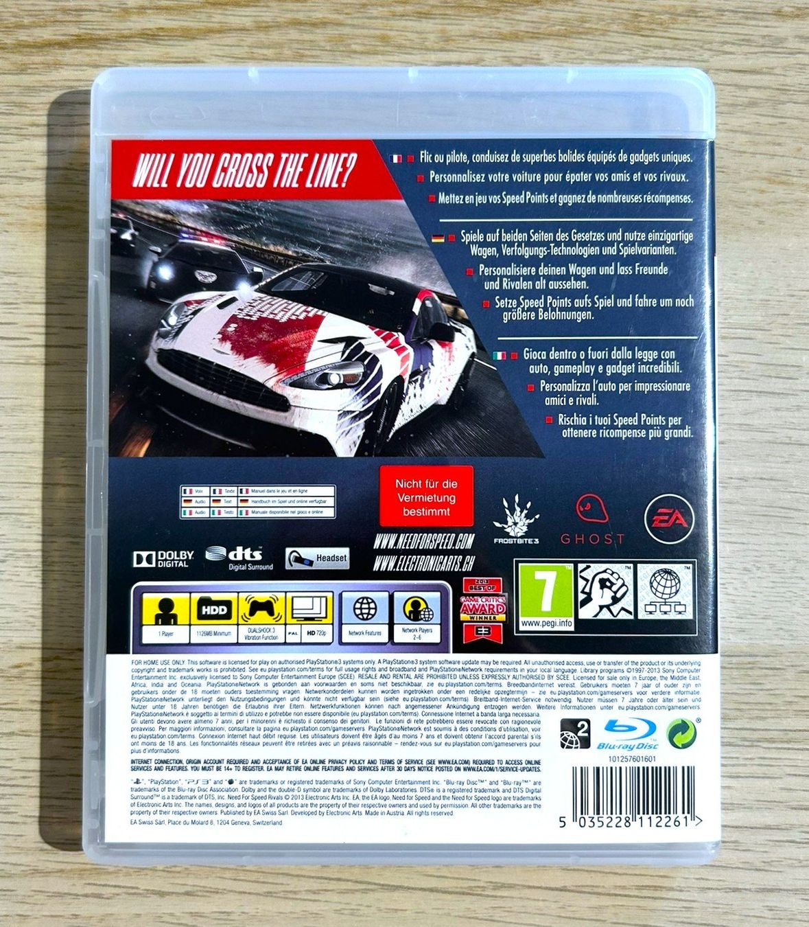Sony Giochi: Need for Speed Rivals PS3 – Usato da St. Gallen venduto da Alpine.Arcade 1