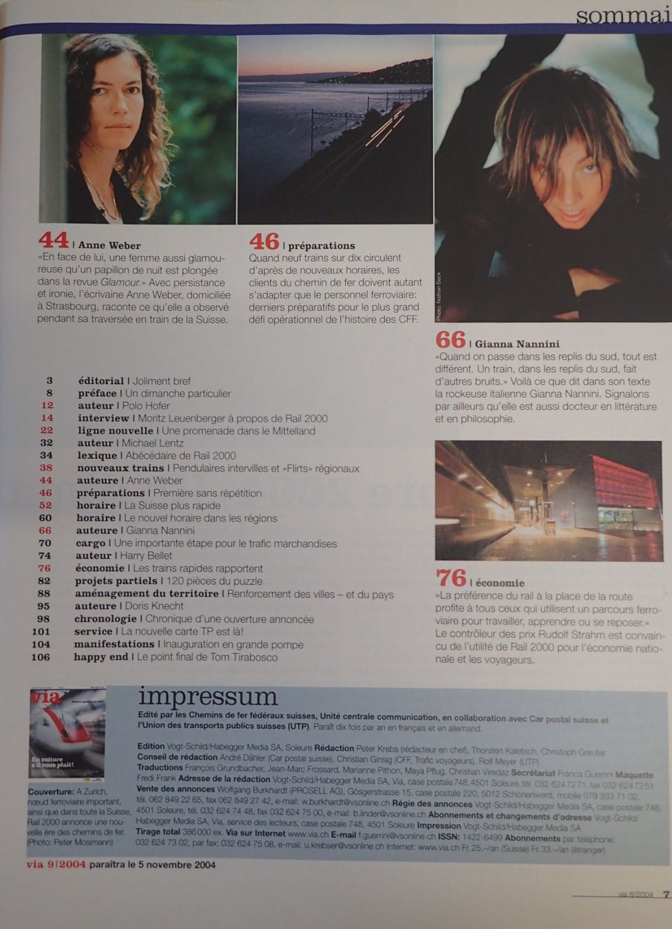 Zeitschriften & Magazine: VIA No Spécial sur Rail 2000 – Gebraucht aus Lausanne von Biquette6 2