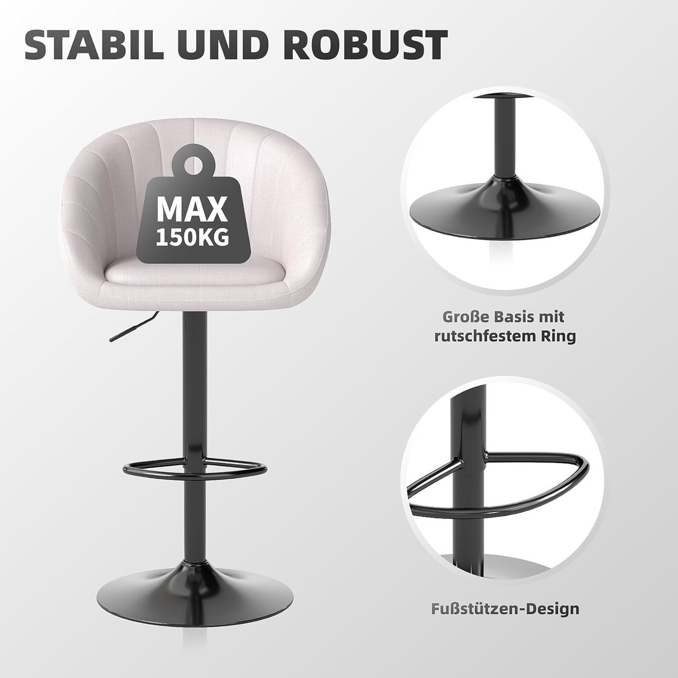 Sgabelli: Barhocker 4er Set höhenverstellbar Beige – Nuovo e nell'imballaggio originale da Schaffhausen venduto da che_p9xl 6