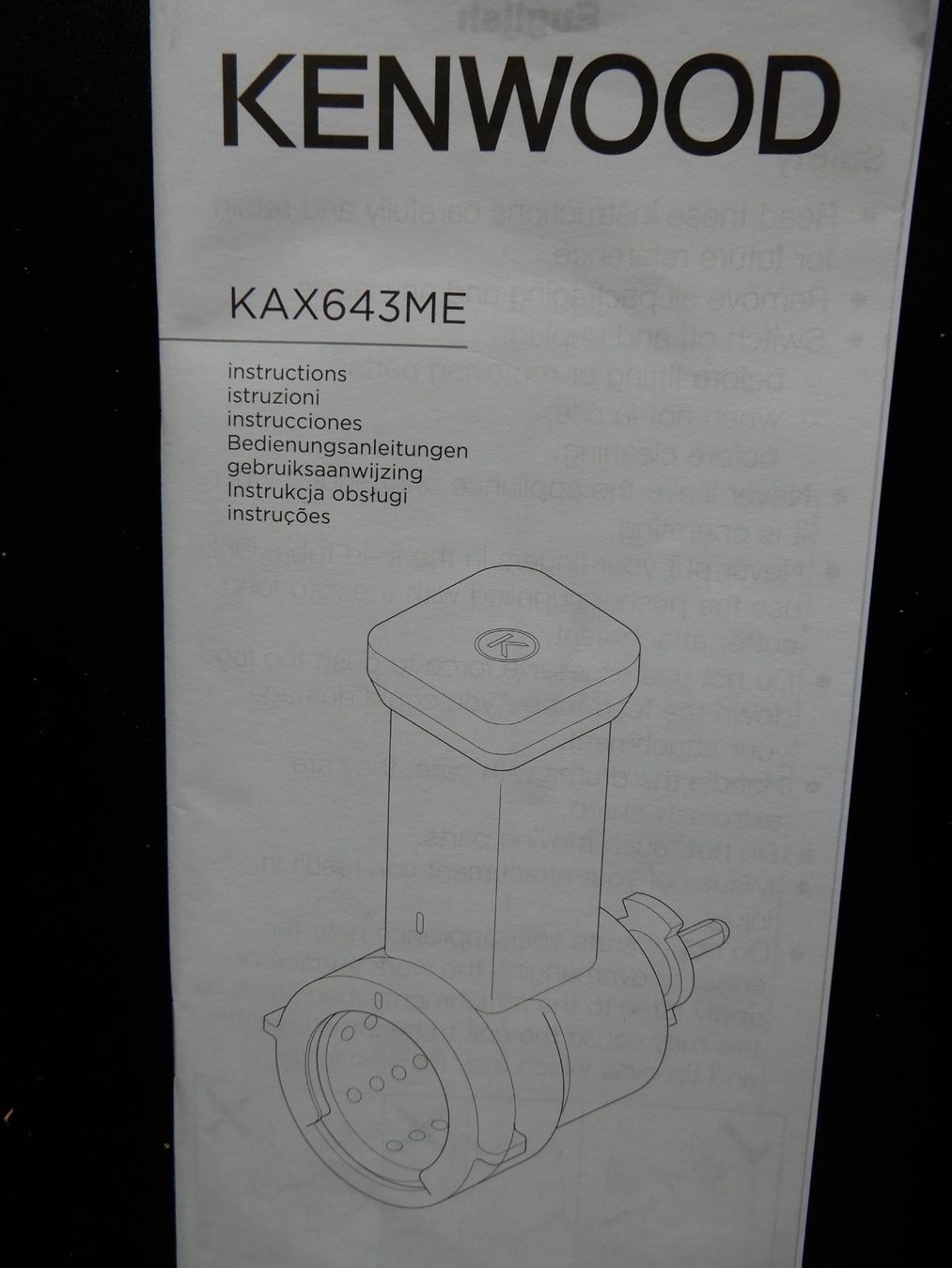 Kenwood Elettrodomestici da cucina: Kenwood Trommelraffel KAX643ME – Nuovo (secondo la descrizione) da Burgdorf venduto da Liss 8