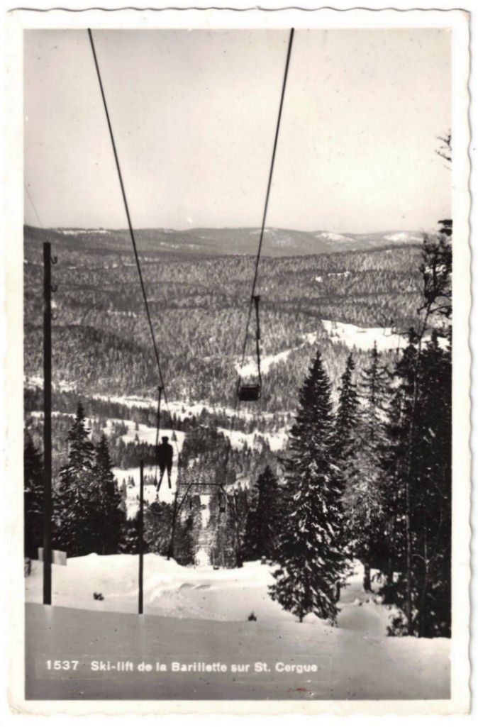 Ansichtskarten: St. Cergue - Télèsiège / Sessellift Barillette – Gebraucht aus Binningen von Mountainrider
