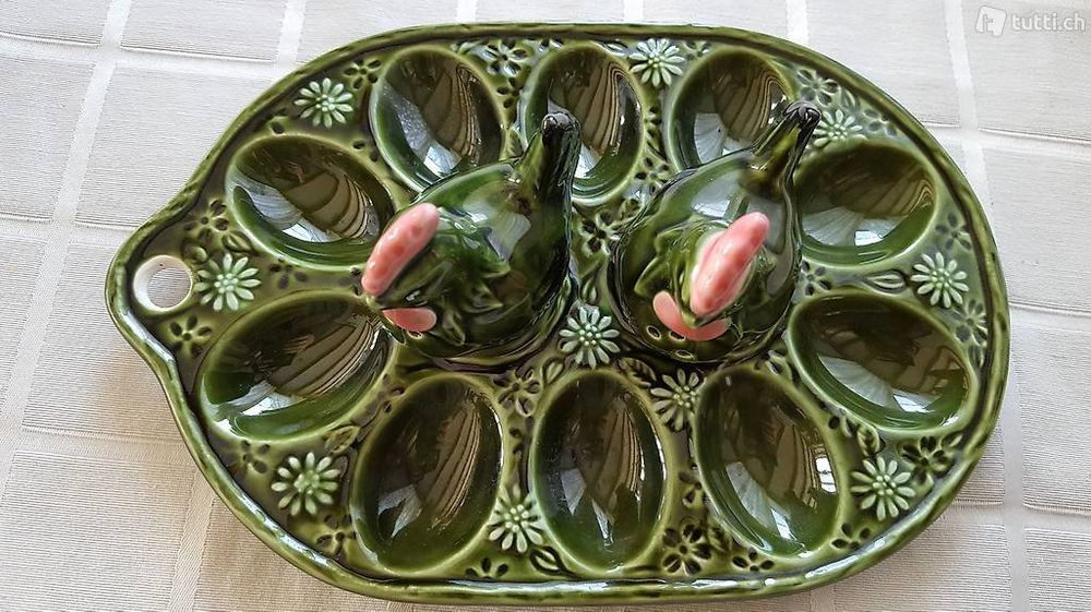 Porzellan-Eierteller Für 24 Eier – Perfekt Für Deviled Eggs, Ostern & Feiern (weiß, 35,1 Cm, Spülmaschinenfest)