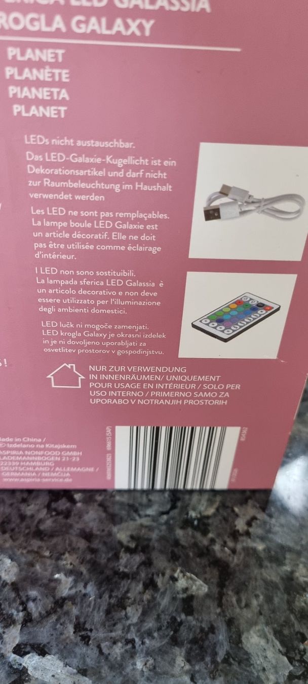 Lampade: LED-Galaxie-Kugellicht dimmbar mit Farbwechsel und Timer – Nuovo (secondo la descrizione) da egliswil venduto da Maggy6 2