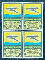 4er-Block Flugpost Vignette Solothurn-Grenchen postfrisch**