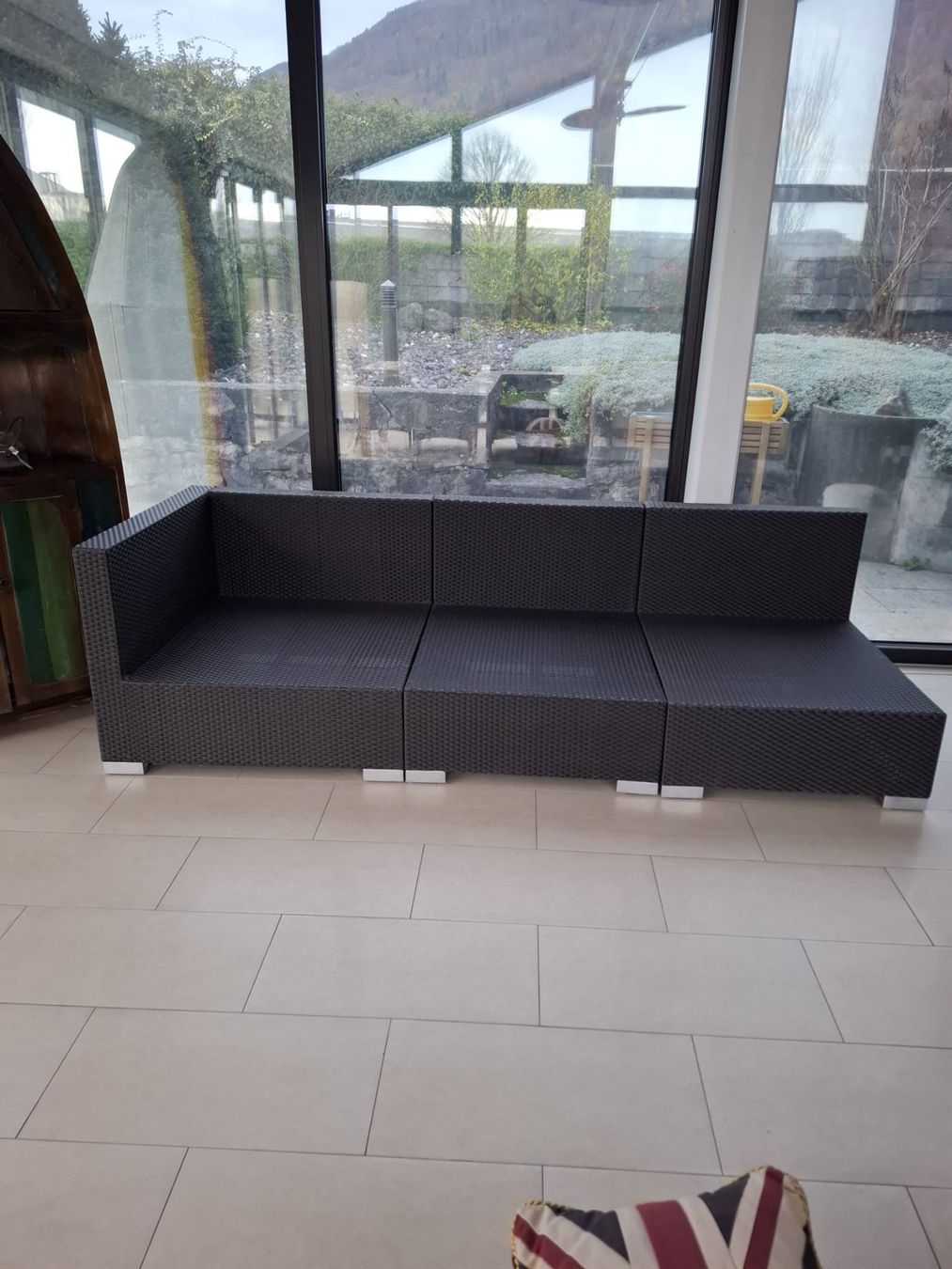 Divani: MBM "Bellini Mocca" Rattan Lounge inklusive Tischchen – Usato da Niederbipp venduto da Wcobra 3