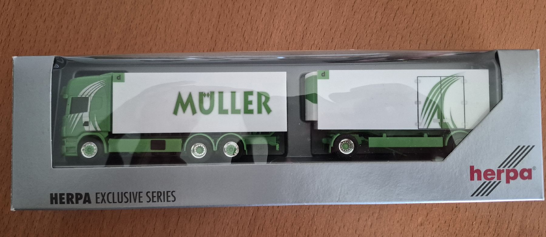 Herpa Modellini d'auto: Müller Ermensee Hängerzug – Usato da Kaltbach venduto da rosso6