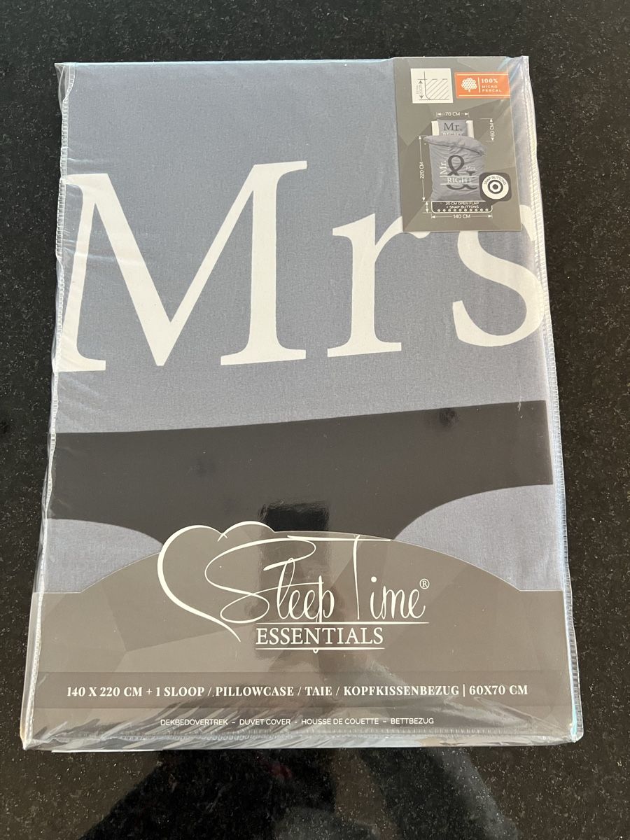 Biancheria da letto: Mr. & Mrs. Right Bettwäsche Set, Neu, Grau! – Nuovo e nell'imballaggio originale da Wittenbach venduto da Tamara113 1