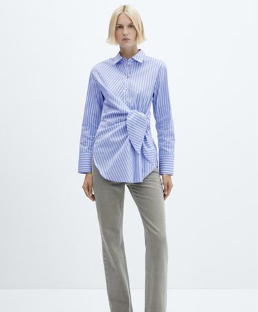 Mango blue stripes shirt S