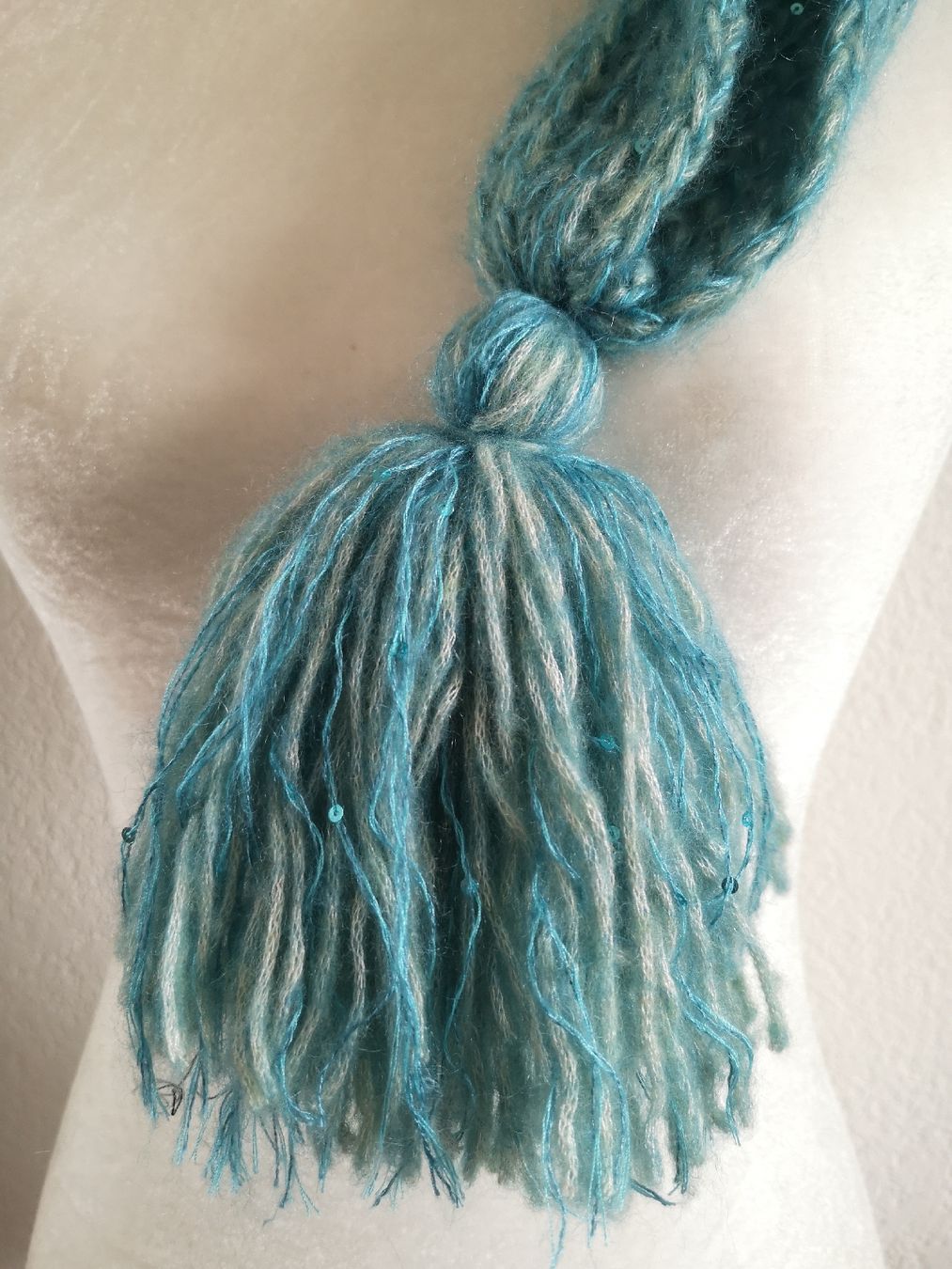 Foulard & Sciarpe: Schal mit Quasten türkis - Spendenaktion – Nuovo (secondo la descrizione) da Unterkulm venduto da Beljasch 5