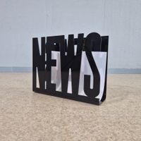 News Acryl schwarz Magazin Rack Plexiglas Zeitungsständer
