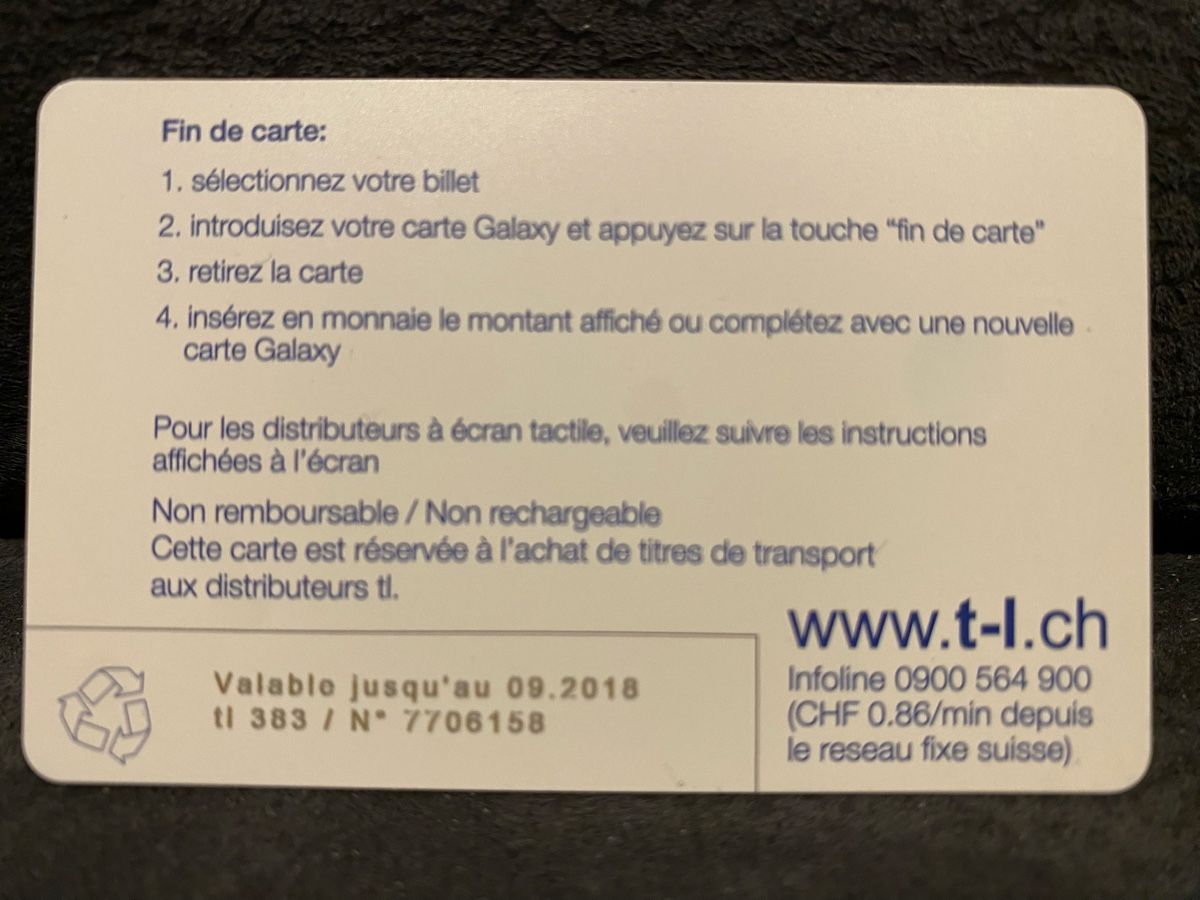 Schede telefoniche: Carte TL 383 – Usato da Lausanne venduto da babacard10 1