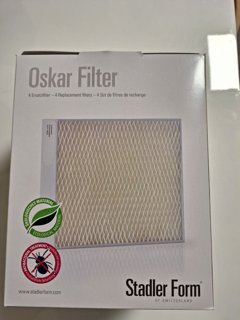 Stadler Form Luftreiniger: Orginal Stadler Form Oskar Filter 4 Ersatzfilter neu – Neu und originalverpackt aus Knutwil von choeifmi