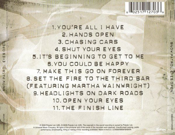 CD: Snow Patrol – Eyes Open – Usato da St.Gallen venduto da jalamusic 1