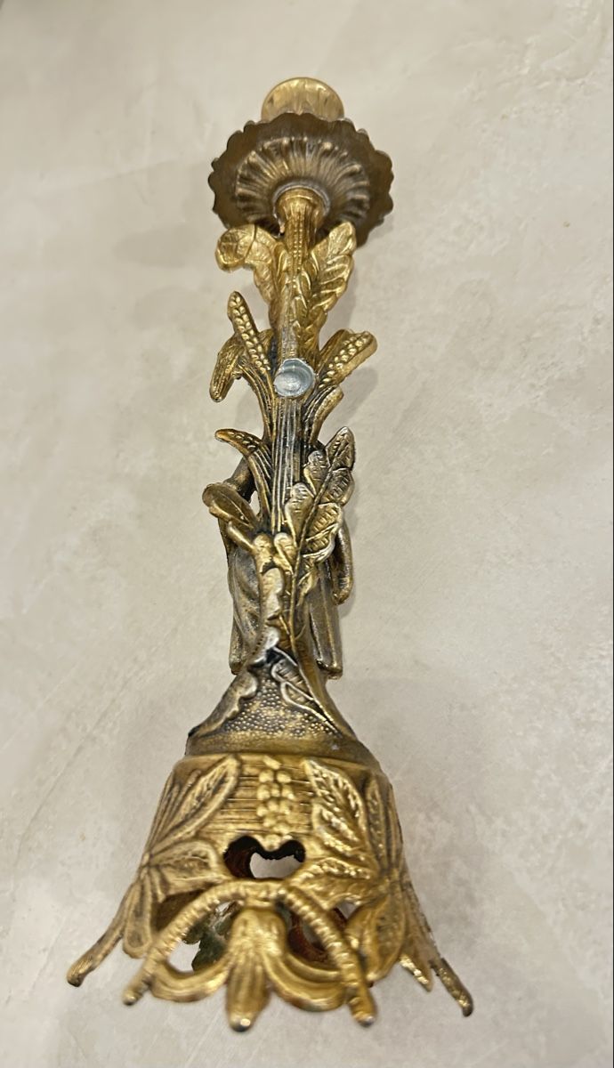 Portacandele: Messing-Kerzenständer mit Figur – 28 cm – Usato da Nebikon venduto da Bogdan_Antikes 6
