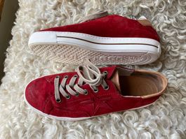 PAUL GREEN Sneakers Supersoft Rot Nubuk Gr. 7.5 / 41 NEU