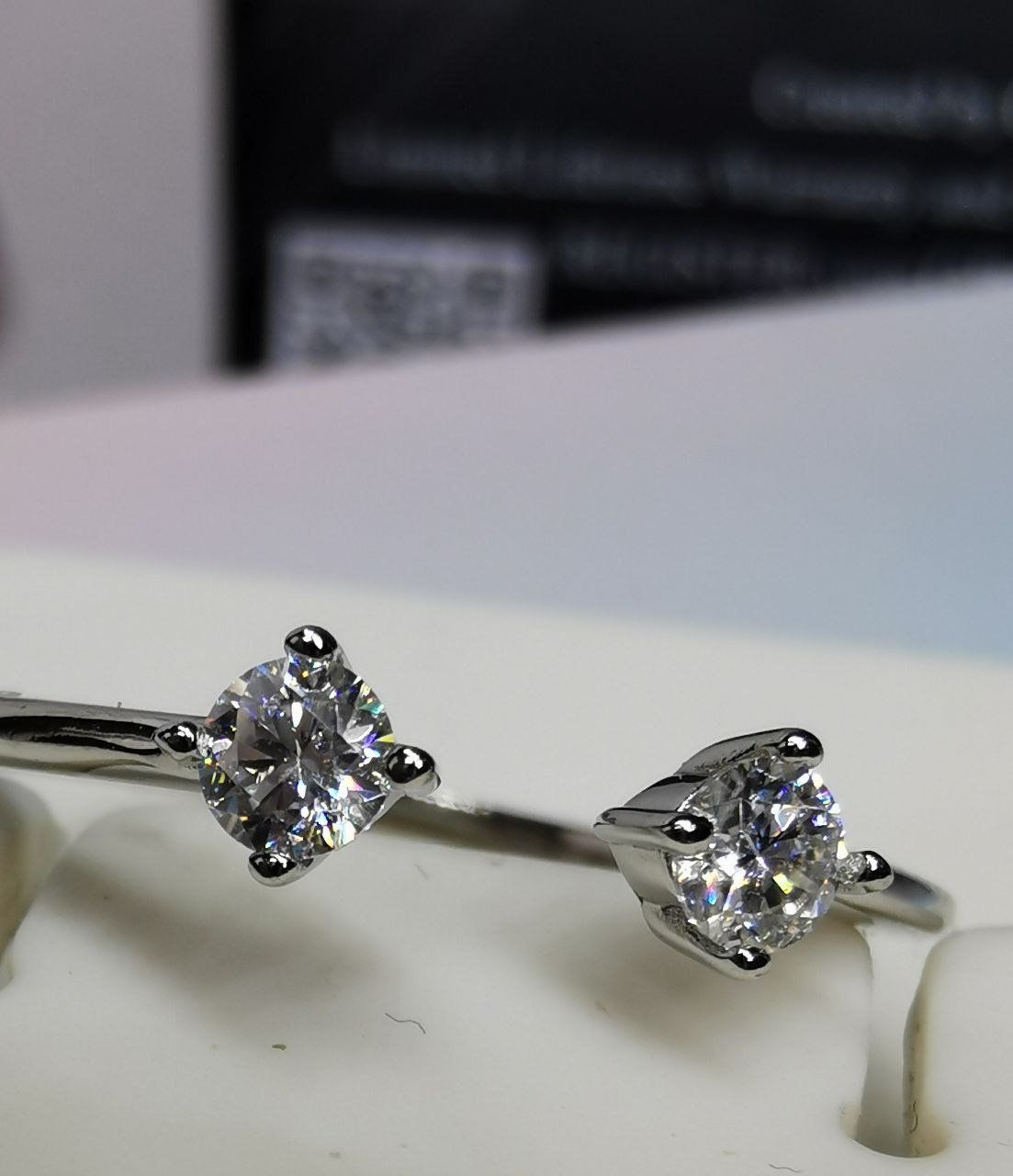 Anelli: Bague argent avec diamants de moissanite de 0,2 ct GRA – Nuovo e nell'imballaggio originale da Reconvilier venduto da Tsma67 2