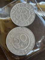 Indonesien 50 sen 1961 & 25 sen 1957