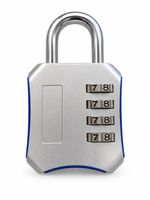 4-stelliges Zahlenschloss Silber/Blau – neu