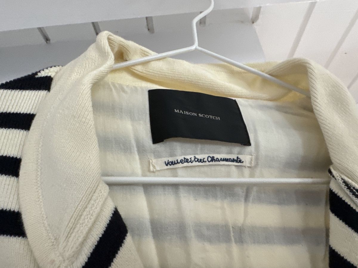 Maison Scotch Giacche: Veste maille rayée Maison Scotch 38 – Usato da Puidoux venduto da serendipite 1