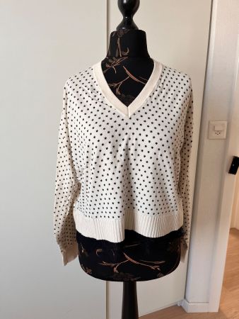 Twinset Pullover V-Ausschnitt Sternenmuster Gr. L