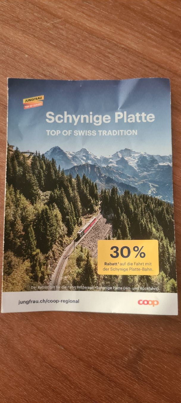 Buoni: Schynige Platte Flyer mit 30% Rabatt  – Nuovo (secondo la descrizione) da Bern venduto da ocraM82