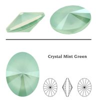4122 Swarovski Oval Rivoli, Mint Green / 8x6 mm / 2 Stück