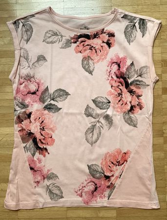 Damen T-Shirt rosa Blumenmuster Grösse M 