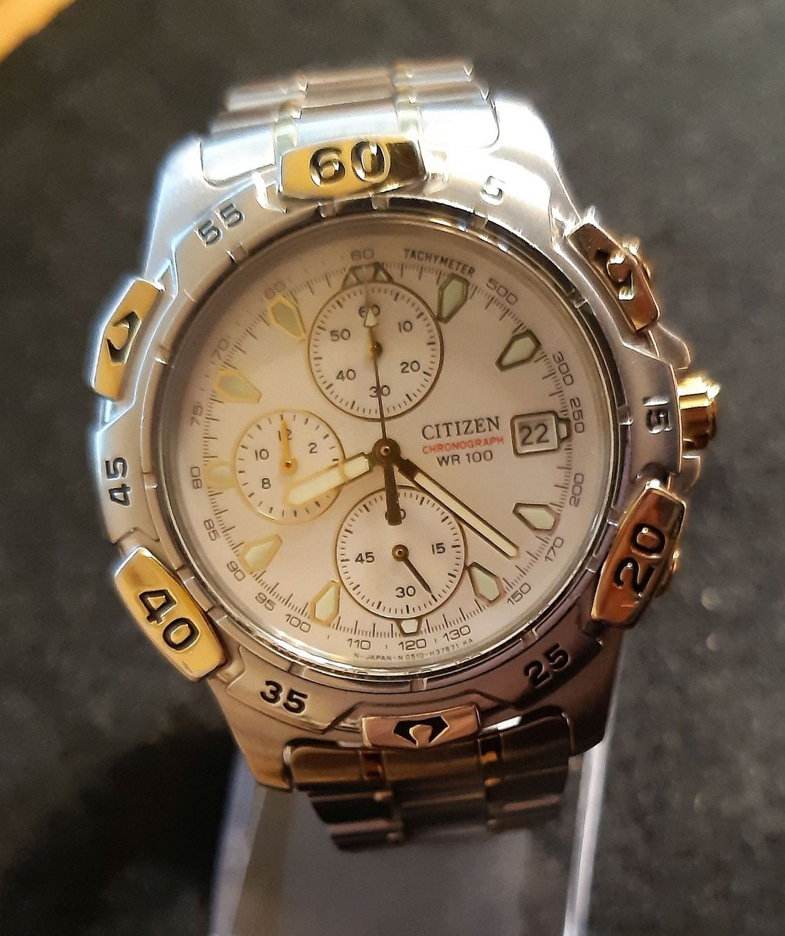 Citizen Orologi: Citizen Chronograph Herren Uhr Bicolor – Usato da St. Margarethen TG venduto da ursk10