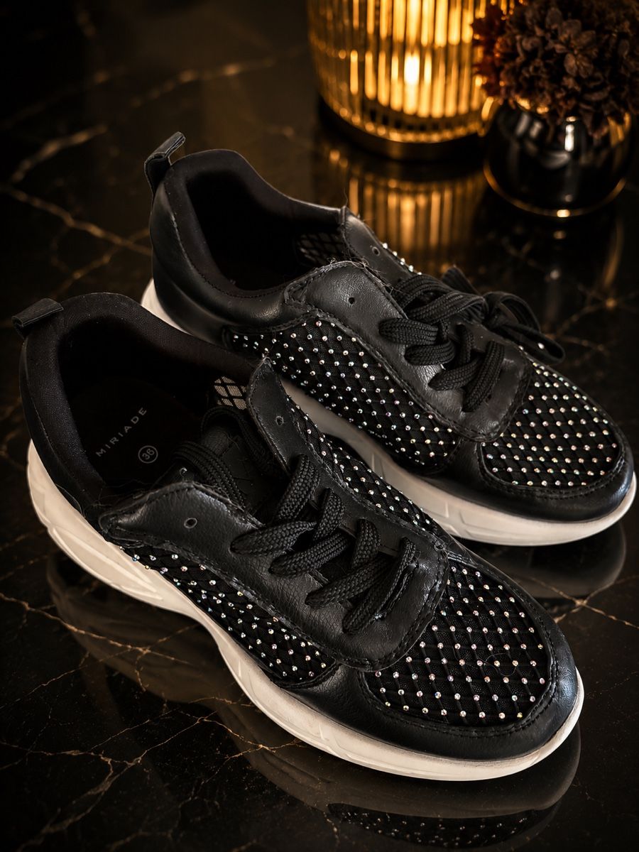 Scarpe da donna: MIRIADE Damen Sneaker Schwarz Glitzer Gr. 36 – Nuovo (secondo la descrizione) da Dörflingen venduto da Raskan