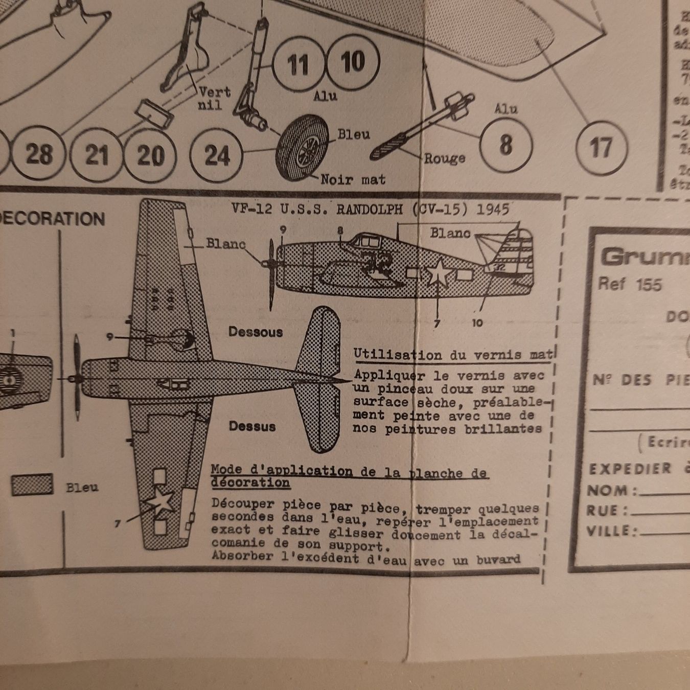 Heller Kit di modellismo & Modellini statici: 3045 ... Grumman F6F-5 Hellcat ... Heller 155 – Usato da Bonstetten venduto da Benibanny59 2