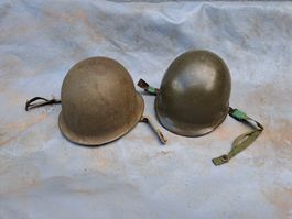 2 Stück Stahlhelme antik 