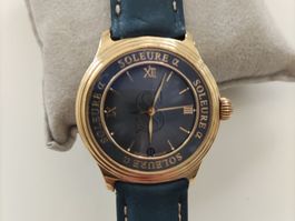 Soleure Alpha Uhr Silber - Automaten Werk 18kt Gold Schweiz
