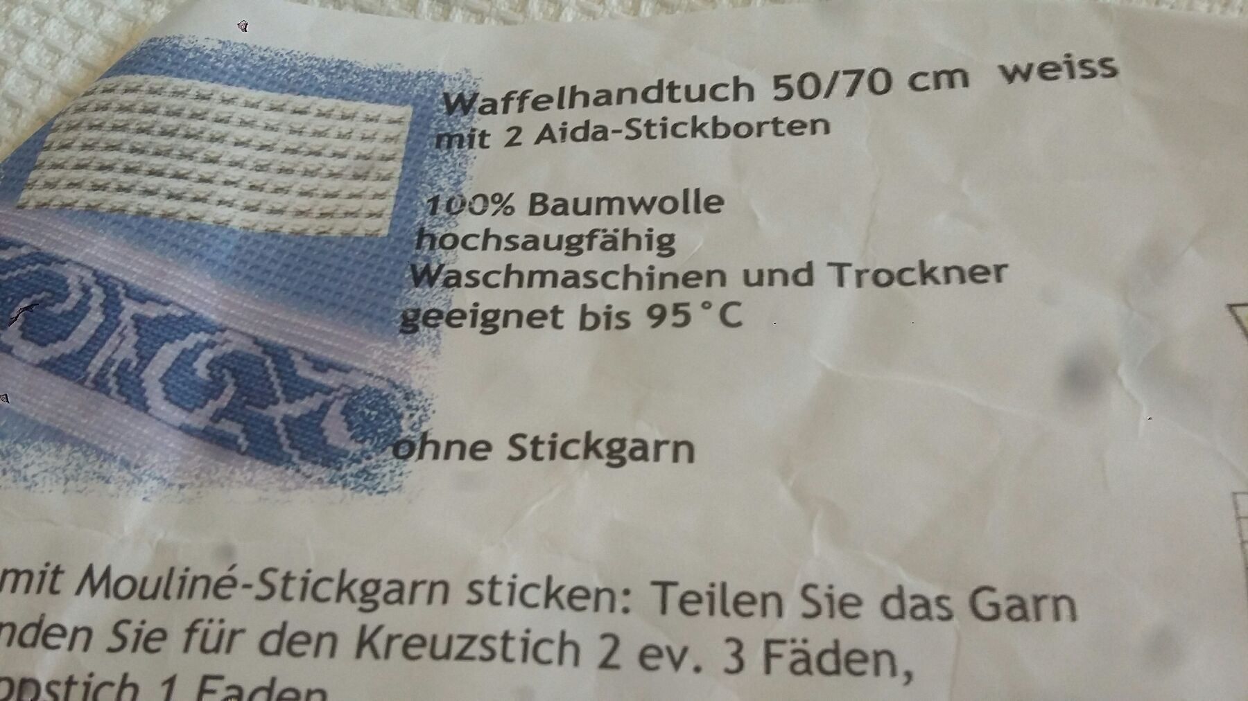 Stoffe: 1 Linge  à broder(neuf) – Neu und originalverpackt aus Miecourt von Marly1 5