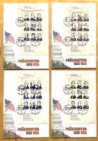 1986 FDC Satz USA Präsidenten 4  Kleinbogen - Grossbriefe