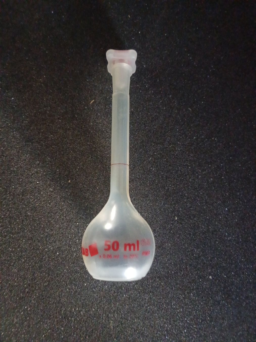 Bicchieri: Messkolben 50ml, PMP,  NS-Stopfen – Nuovo e nell'imballaggio originale da Schupfart venduto da philippb06 1