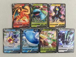 Pokémon V Lot 7x – Charizard, Venusaur, Luxray – Englisch