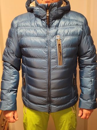 BOGNER HERREN SKIJACKE stahlblau glanz, GR. 46
